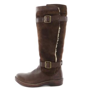 UGG australia ダンウィッチ Dunwich ロングブーツ レザー ムートン USA6 23.0cm 茶 ブラウン