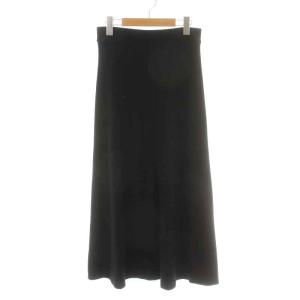 EVERYDAY I LIKE 21SS Jersey Flare スカート フレア ロング マキシ ストレッチ F 黒 ブラック 21060500802310
