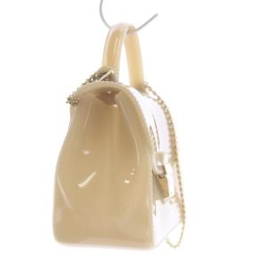 FURLA キャンディシュガー ショルダーバッグ ポシェット ハンドバッグ 2WAY ミニ チェーン ラバー ムーンストーン ベージュ