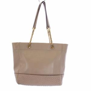 TORY BURCH トートバッグ ショルダーバッグ チェーン キルティング 切替 レザー ピンクベージュ
