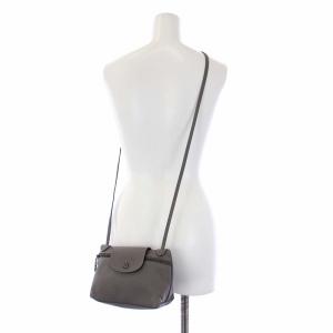 Longchamp ルプリアージュエクストラ ショルダーバッグ ポシェット レザー グレー