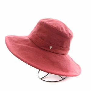 HELEN KAMINSKI ANOUSKA ハット つば広ハット 女優帽 ワンポイント リネン100% 帽子 赤 レッド