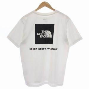 THE NORTH FACE S/S Back Square Logo Tee Tシャツ カットソー 半袖 クルーネック プリント L 白 ホワイト NT32144