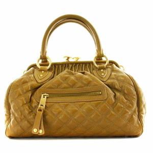 MARC JACOBS The Stam バッグ ハンドバッグ ショルダーバッグ 2WAY キルティング レザー チェーン 茶 ブラウン