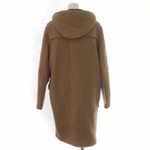 GLOVERALL ダッフルコート アウター ロング丈 トグルボタン フード ウール 38 M 茶 ブラウン