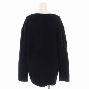 N°21 ビッグロゴ セーター ニット 長袖 44 XL 紺 ネイビー 19AU-A030-7081
