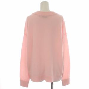 alice + olivia FILA クルーネックセーター ニット 長袖 ウール カシミヤ混 M ピンク CL000528738