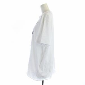 N°21 Tシャツ カットソー 半袖 クルーネック ロゴ 安全ピン XS 白 ホワイト 22AU-F012-4157