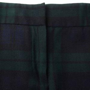 Alexander McQueen テーパードパンツ スラックス チェック ウール IT42 M 緑 グリーン 紺 ネイビー
