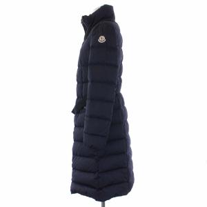 MONCLER LANOUX GIUBBOTTO ダウンコート アウター ロング スタンドカラー 0 XS ネイビー