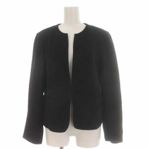 Paul Stuart 17AW フォーマルスーツ 2点セット ノーカラージャケット ロングワンピース 七分袖 ウール混 6 M 黒 ブラック