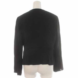 Paul Stuart 17AW フォーマルスーツ 2点セット ノーカラージャケット ロングワンピース 七分袖 ウール混 6 M 黒 ブラック