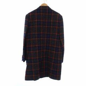 Brooks Brothers HARRIS TWEED チェスターコート ベスト 2点セット チェック ウール ブラウン グレー