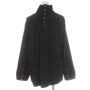ADORE 18AW スタンドカラーシャツブラウス 長袖 38 M 紺 ネイビー 5318210819