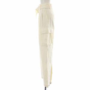 CLANE ハイウエスト バック スリット カーゴパンツ H/W BACK SLIT CARGO PANTS ロング ベルト 1 S 白