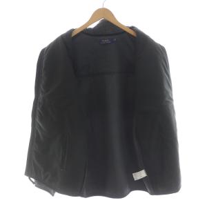 POLO RALPH LAUREN フリースジャケット ジャンパー ジップアップ ハイネック ボア 切替 ワンポイント L グレー 黒 ブラック