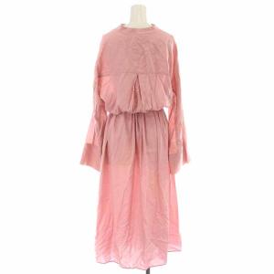 ebure 19SS ロングキーネックワンピース ロング 長袖 36 S ピンク