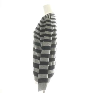 Theory 18AW NEW BASIC CASHMERE NAYDEEN BD ニット セーター 長袖 Vネック ボーダー カシミヤ