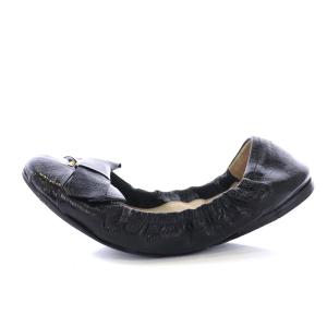 プラダ パンプス バレエシューズ エナメル ブラック 23cm PRADA プラダ23cm バレエシューズエナメルリボンブラック