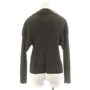 PLEATS PLEASE ISSEY MIYAKE イッセイミヤケ PP03-J0605 カーディガン レース L グレー