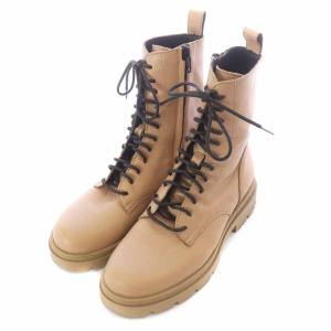 GALERIE VIE レースアップショートブーツ レザー 36 23.0?23.5cm 茶 ブラウン