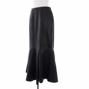 ENFOLD 23SS SYNTHETIC LEATHER PEPLUM SKIRT ペプラムスカート ロング フェイクレザー 38 M