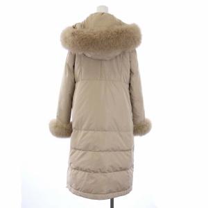 Diagram GRACE CONTINENTAL FOXトリミングコート ダウンコート アウター ロング フード フォックスファー 38 M ベージュ