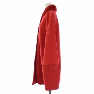 Ermanno Scervino ロングコート アウター 襟ファー 赤 レッド