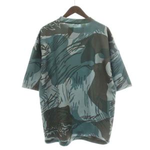 N.HOOLYWOOD Tシャツ カットソー 半袖 クルーネック 迷彩 カモフラ オーバーサイズ 38 M 緑 グリーン グレー カーキ