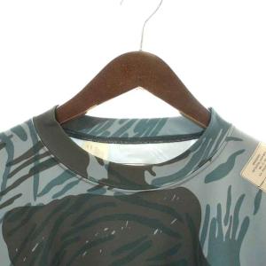 N.HOOLYWOOD Tシャツ カットソー 半袖 クルーネック 迷彩 カモフラ オーバーサイズ 38 M 緑 グリーン グレー カーキ