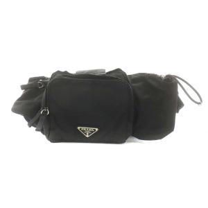 ボディバッグ 三角プレート ナイロン ブラック