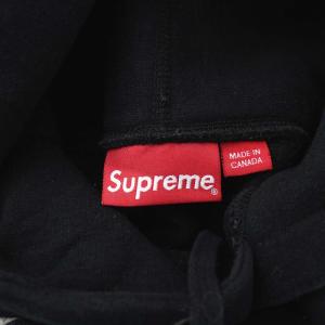 Supreme 16SS STUDDED LEATHER SCRIPT HOODED SWEATSHIRT