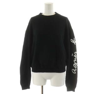 スウェット トレーナー 長袖 ロゴ 黒 ブラック