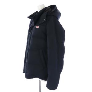 DANTON ダウンジャケット フード ジップアップ アウター 36 M 紺 ネイビー
