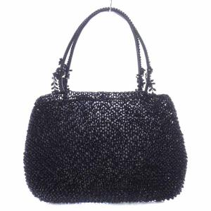 ANTEPRIMA ワイヤー ビジュー フラワーモチーフ ハンドバッグ 黒 ブラック