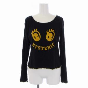 20SS HYS EYES カットソー 長袖 クルーネック プリント F 黒 ブラック 01201CL04