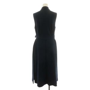 ESTNATION ベスト ジレ ロング丈 コットン 38 M 紺 ネイビー