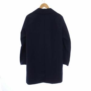 MACKINTOSH ステンカラーコート アウター ロング 比翼ボタン 36 S 紺 ネイビー