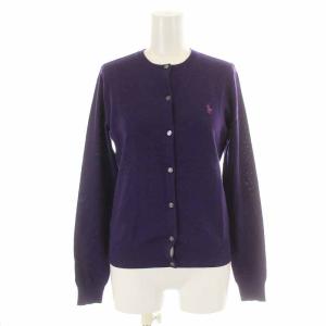SPORT ニットカーディガン 長袖 ウール S 紫 パープル