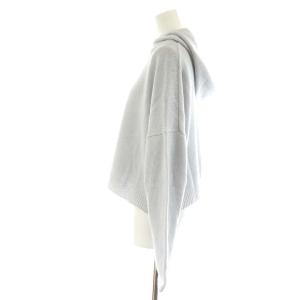 Theory CASHMERE CROP HOODIE ニット セーター 長袖 プルオーバー フード カシミヤ S 水色 ライトブルー 8301714