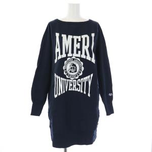 Deuxieme Classe 別注 AMERIスウェットプルオーバー スウェット トレーナー 長袖 プリント ロゴ 紺 ネイビー