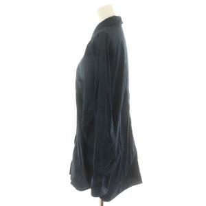 Deuxieme Classe 16SS ドロップショルダーシャツ ブラウス 長袖 コットン 紺 ネイビー