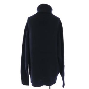 Deuxieme Classe ミドルゲージ タートルニット 長袖 タートルネック ウール 紺 ネイビー 17080500724030