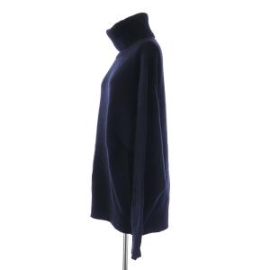 Deuxieme Classe ミドルゲージ タートルニット 長袖 タートルネック ウール 紺 ネイビー 17080500724030