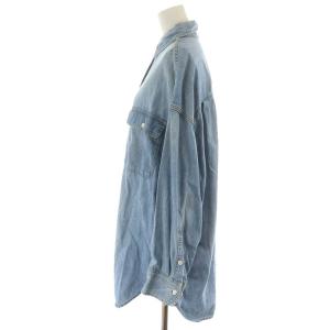 Deuxieme Classe デニムシャツ ブラウス 長袖 コットン 水色 ライトブルー