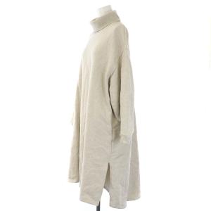 KAPITAL ワンピース スウェット ハイネック 裏起毛 ひざ丈 0 XS ベージュ