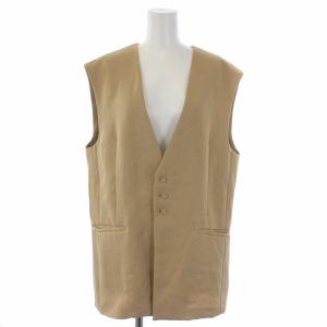 カラーレス ジレ ベスト 無地 F ベージュ 1625-137-4827