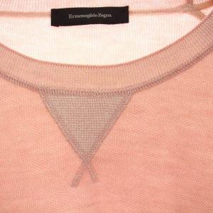 Ermenegildo Zegna スウェット ニット トレーナー クルーネック カシミヤ混 シルク混 長袖 52 L ピンク