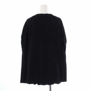 PRADA カットソー 長袖 ギャザー バルーン裾 XS 黒 ブラック