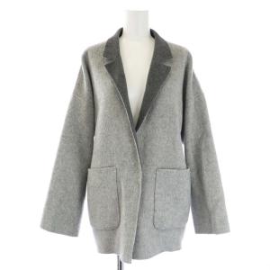 EPOCA THE SHOP リバーシブル コーディガン ウールコート カーディガン ミドル丈 38 M グレー